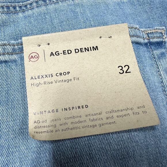 AG Adriano Goldschmied NWT Alexxis Crop High Rise Vintage Fit Jeans Size 32R - Picture 3 of 9